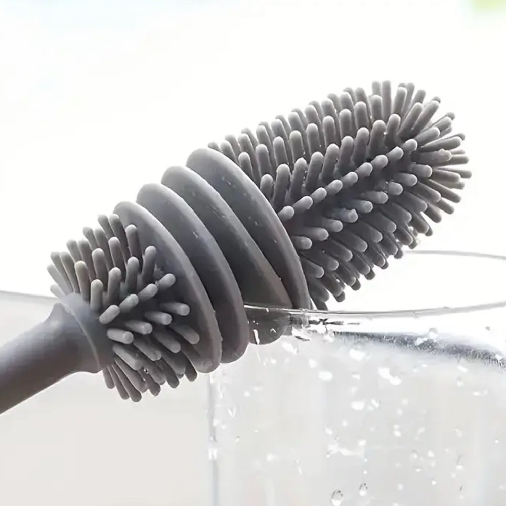 Boutique Gray Silicone Bottle Brush